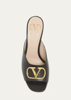 Valentino Garavani80mm VLogo Signature Leather Mule Pumps