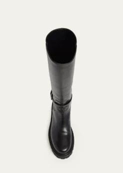 Valentino Garavani40mm VLogo Signature Leather Riding Boots