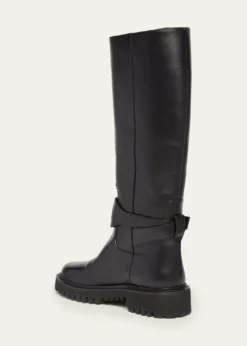 Valentino Garavani40mm VLogo Signature Leather Riding Boots
