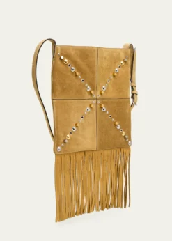 Valentino GaravaniNellcote Medium Studded Suede Crossbody Bag