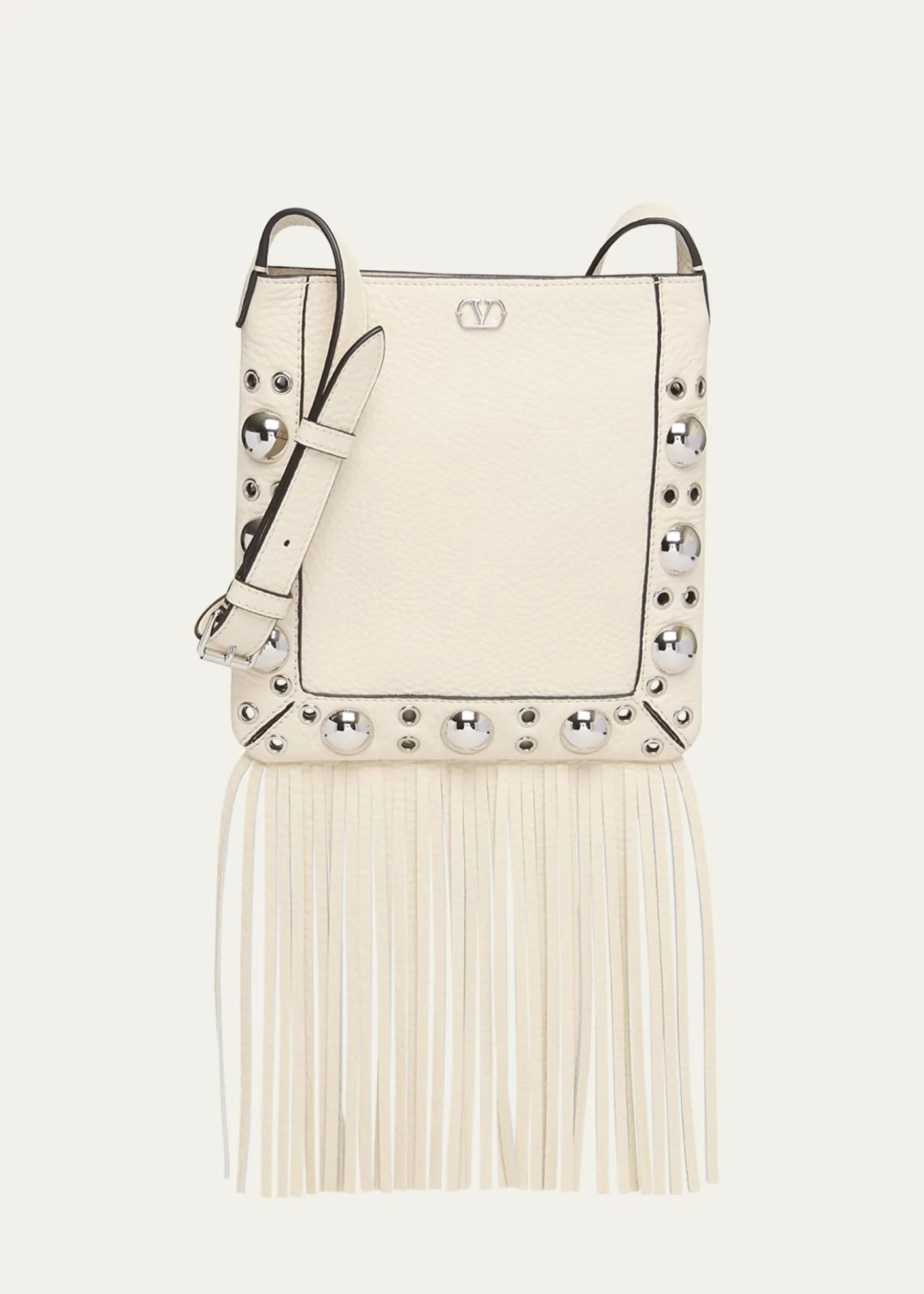 Valentino GaravaniNellcote Small Fringe Studded Leather Crossbody Bag
