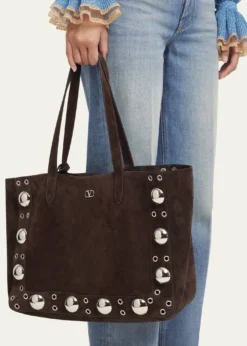 Valentino GaravaniNellcote Studded Suede Tote Bag