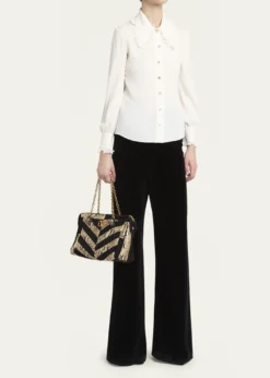 Valentino GaravaniPanthea Medium Patchwork Chevron Shoulder Bag