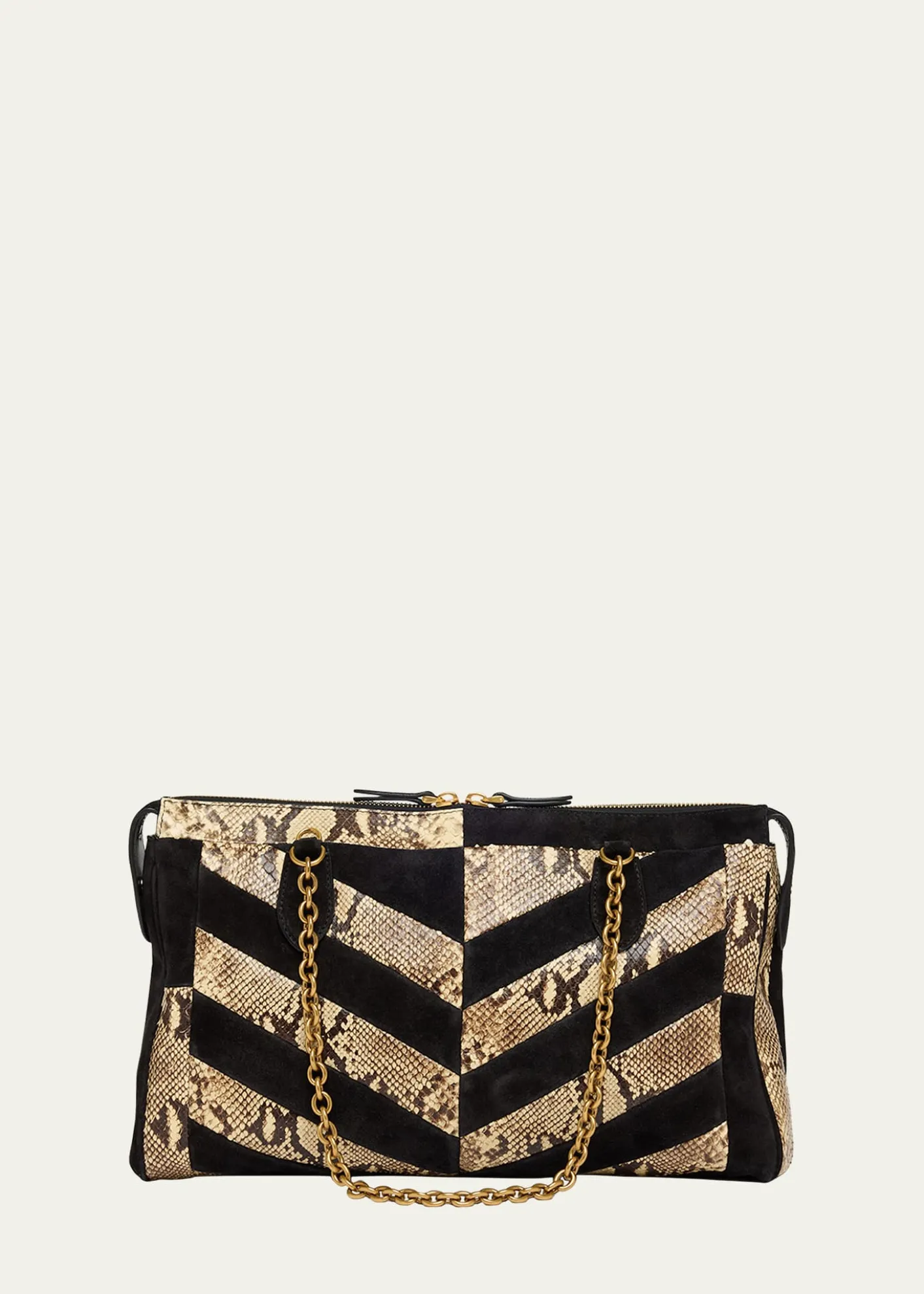 Valentino GaravaniPanthea Medium Patchwork Chevron Shoulder Bag
