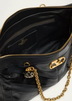 Valentino GaravaniPanthea Medium Patchwork Chevron Shoulder Bag
