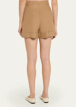 Valentino GaravaniPleated Linen Tailored Shorts