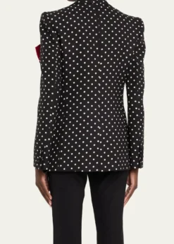 Valentino GaravaniPolka Dot Blazer With Bow