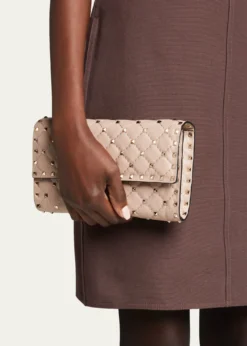 Valentino GaravaniQuilted Rockstud Spike Chain Shoulder Bag