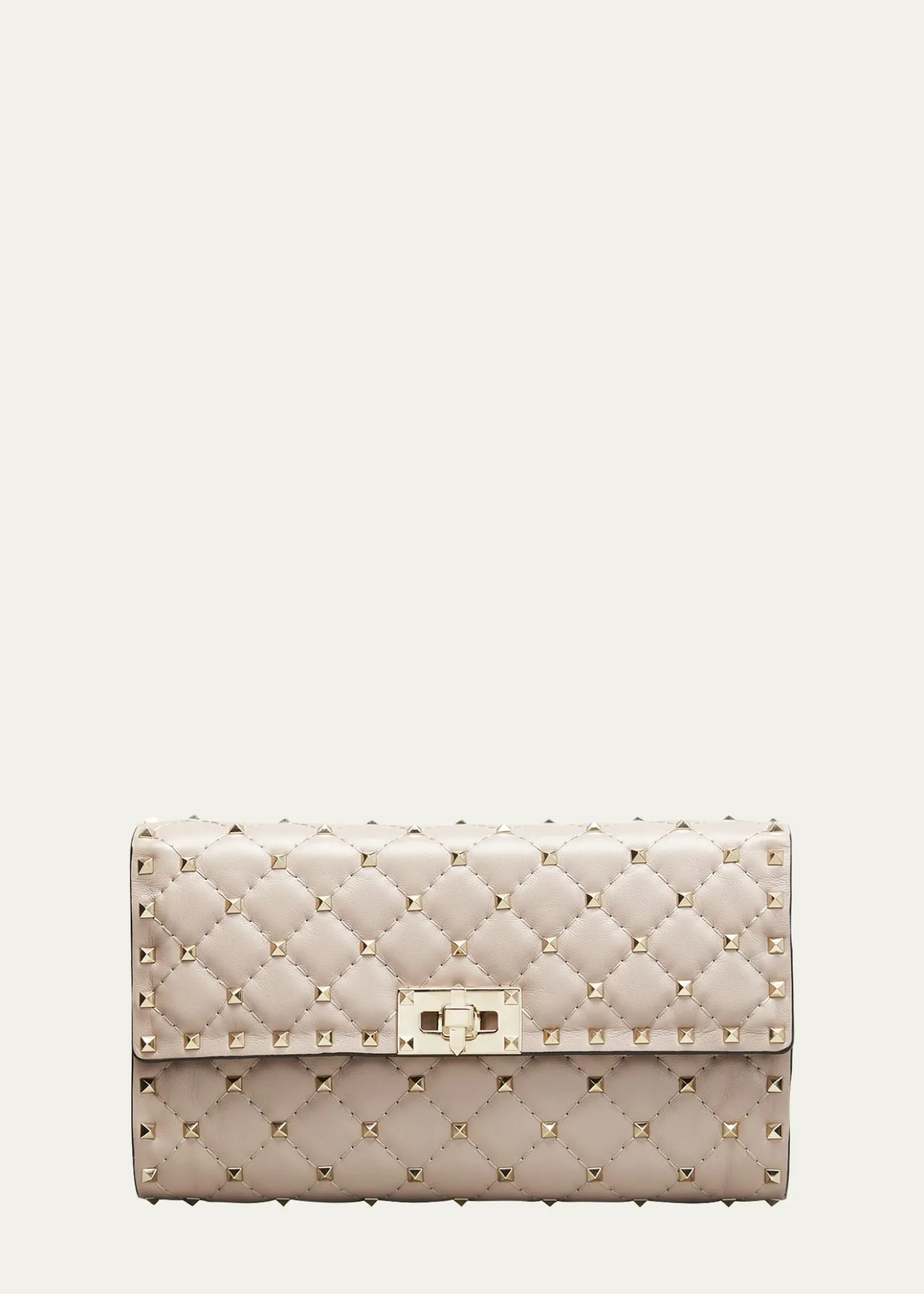 Valentino GaravaniQuilted Rockstud Spike Chain Shoulder Bag