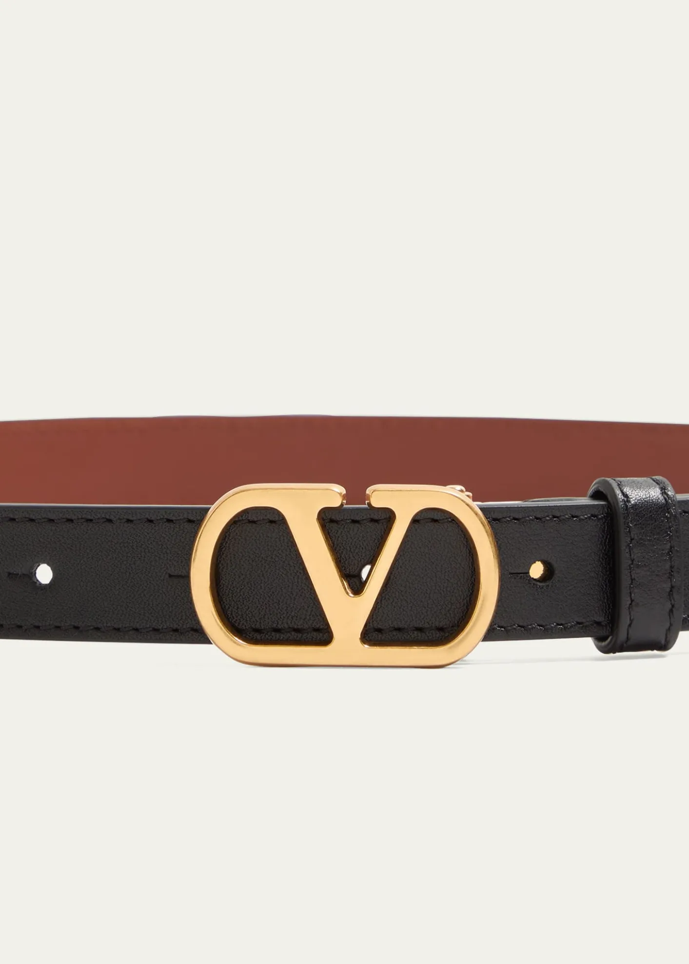 Valentino GaravaniReversible VLogo Signature Leather Belt