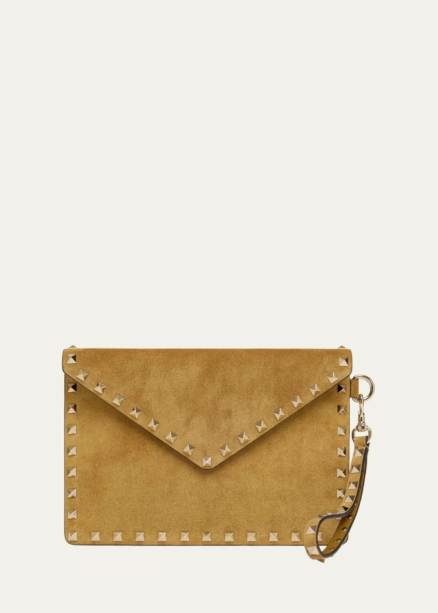Valentino GaravaniRockstud Suede Wristlet Pouch Bag