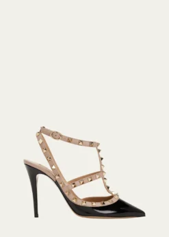 Valentino GaravaniRockstud 100mm Slingback High-Heel Pumps