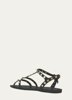 Valentino GaravaniRockstud Jelly Flat Gladiator Sandals