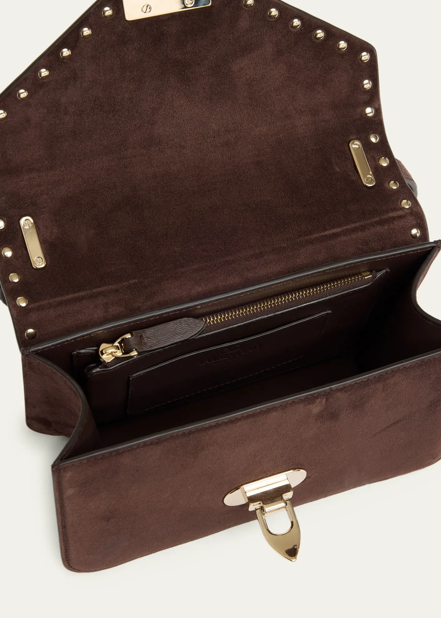 Valentino GaravaniRockstud Suede Shoulder Bag