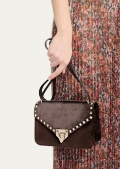 Valentino GaravaniRockstud Suede Shoulder Bag
