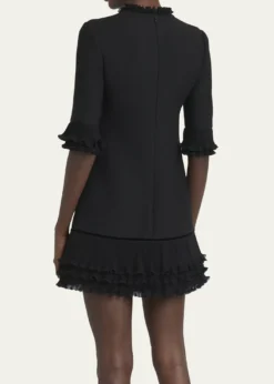 Valentino GaravaniRuffle Silk Crepe Mini Dress