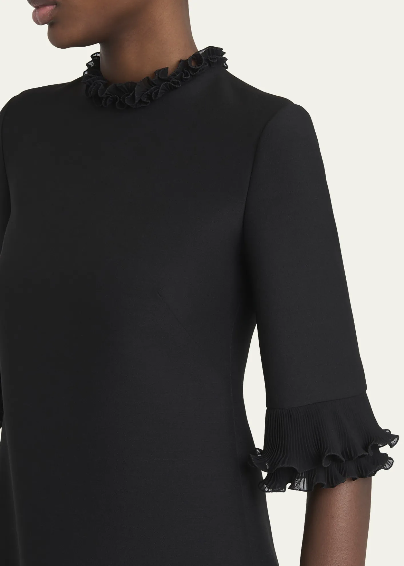 Valentino GaravaniRuffle Silk Crepe Mini Dress