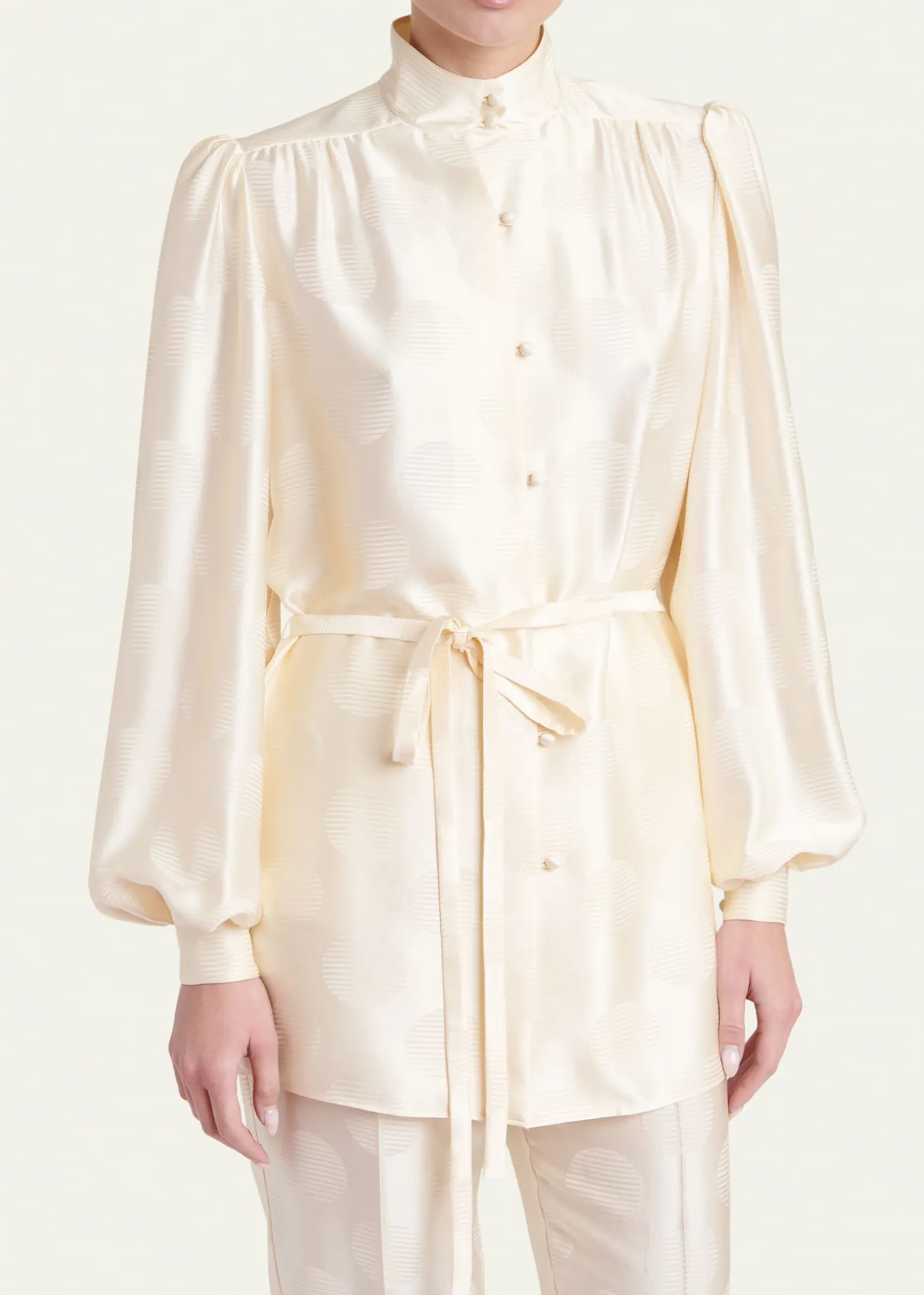 Valentino GaravaniSilk Button-Up Blouse