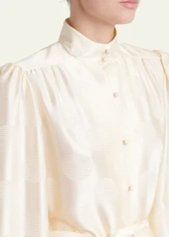 Valentino GaravaniSilk Button-Up Blouse