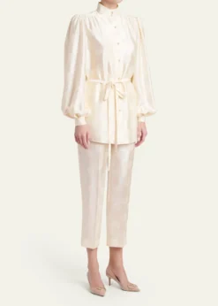 Valentino GaravaniSilk Button-Up Blouse