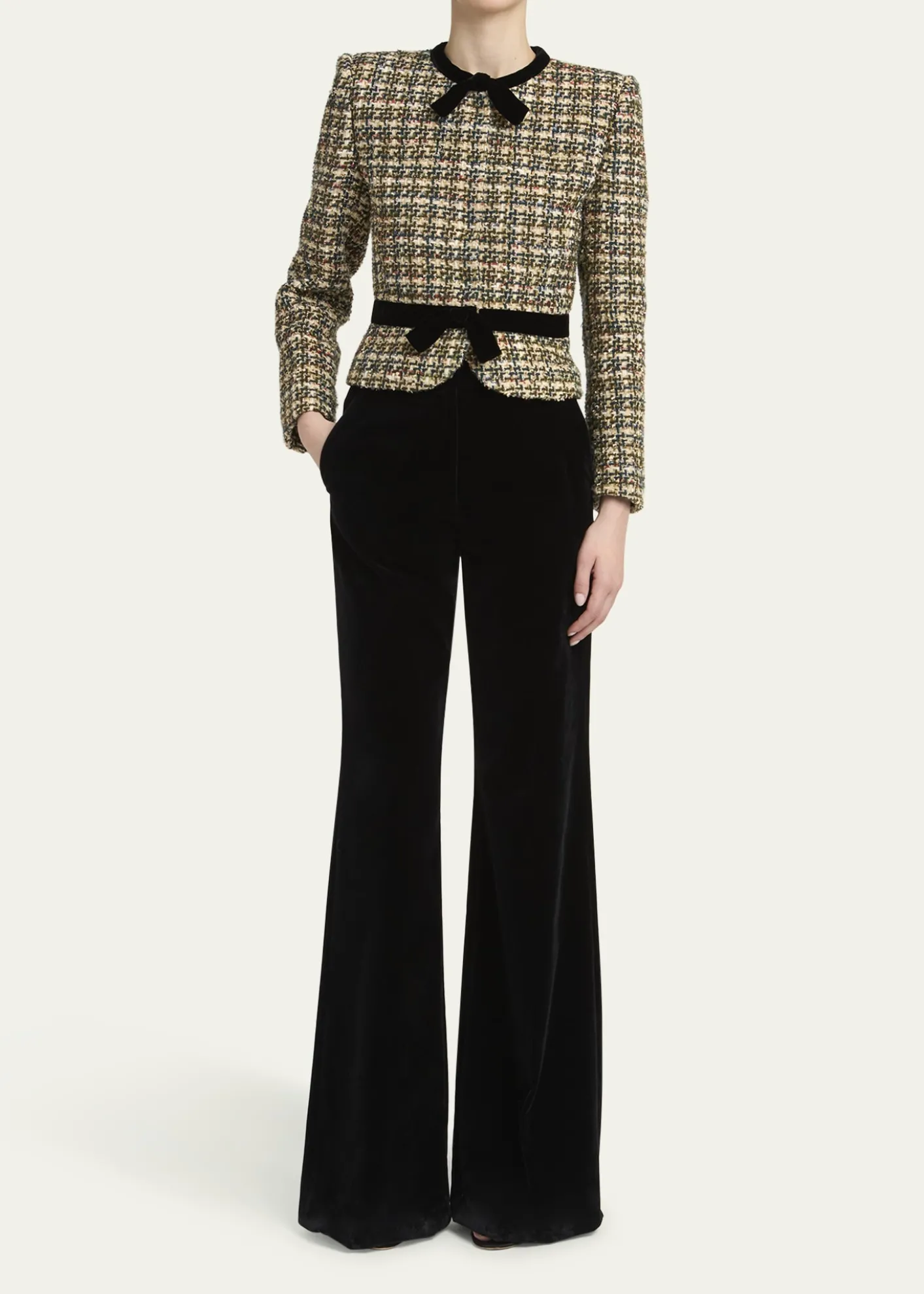 Valentino GaravaniVelvet Wide-Leg Pants