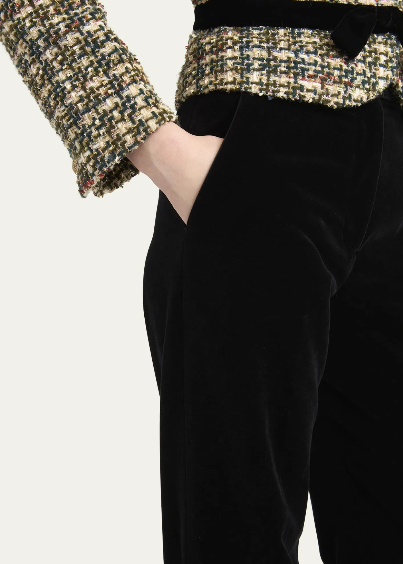 Valentino GaravaniVelvet Wide-Leg Pants