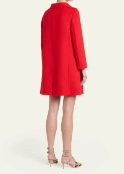 Valentino GaravaniVirgin Wool-Cashmere A-Line Coat Dress