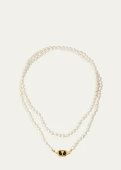 Valentino GaravaniVLOGO Akoya Pearl Layered Ovalette Necklace
