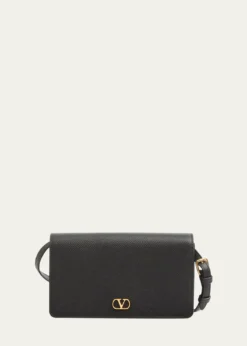 Valentino GaravaniVLOGO Flap Leather Wallet