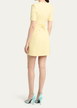 Valentino GaravaniV-Logo Pocket Short-Sleeve Mini Dress