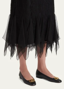 Valentino GaravaniVLogo Signature Leather Ballerina Flats