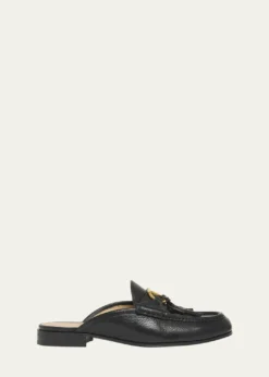Valentino GaravaniVLogo Signature Leather Loafer Mules
