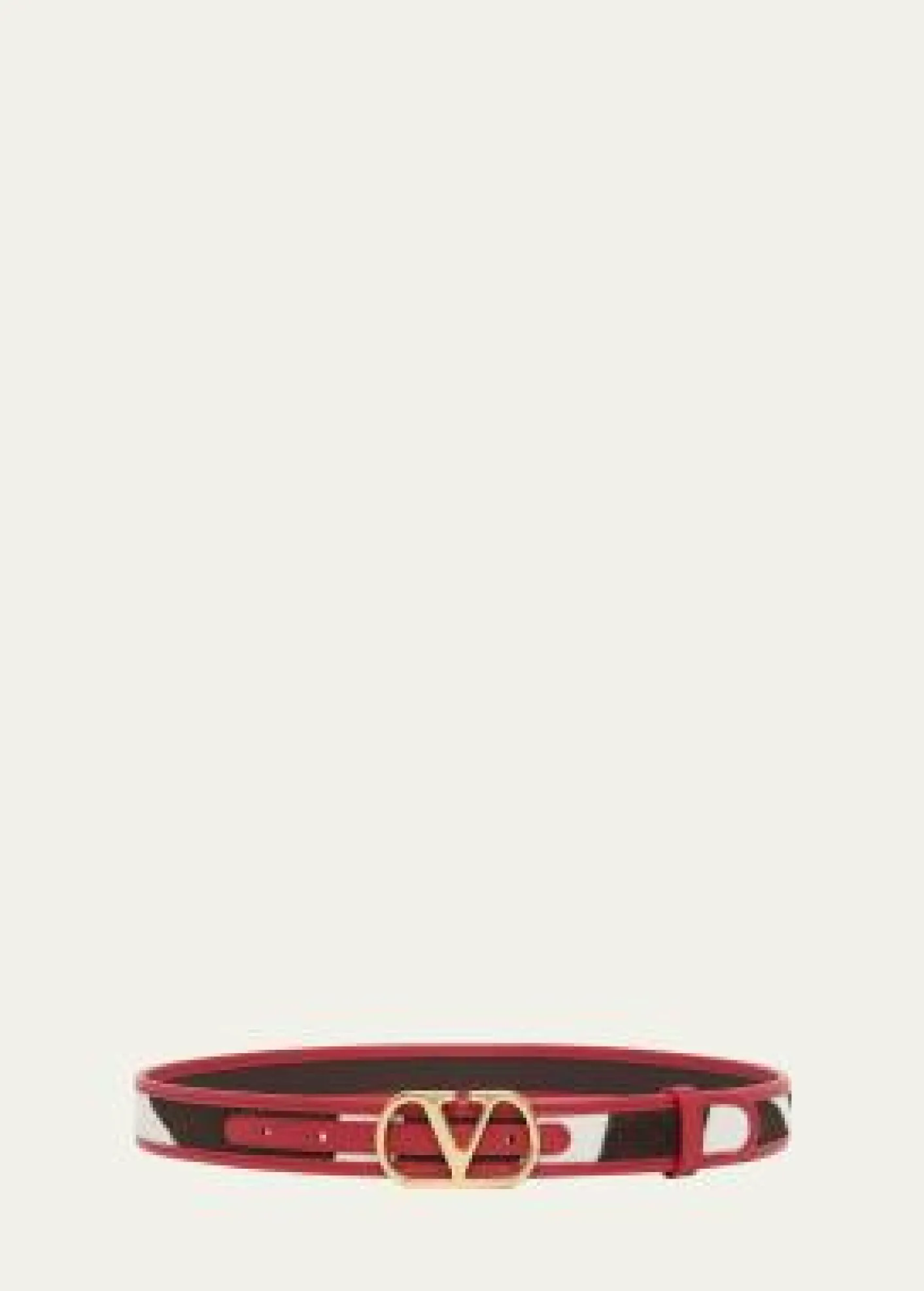 Valentino GaravaniVLogo Signature Calf Hair Leather Belt