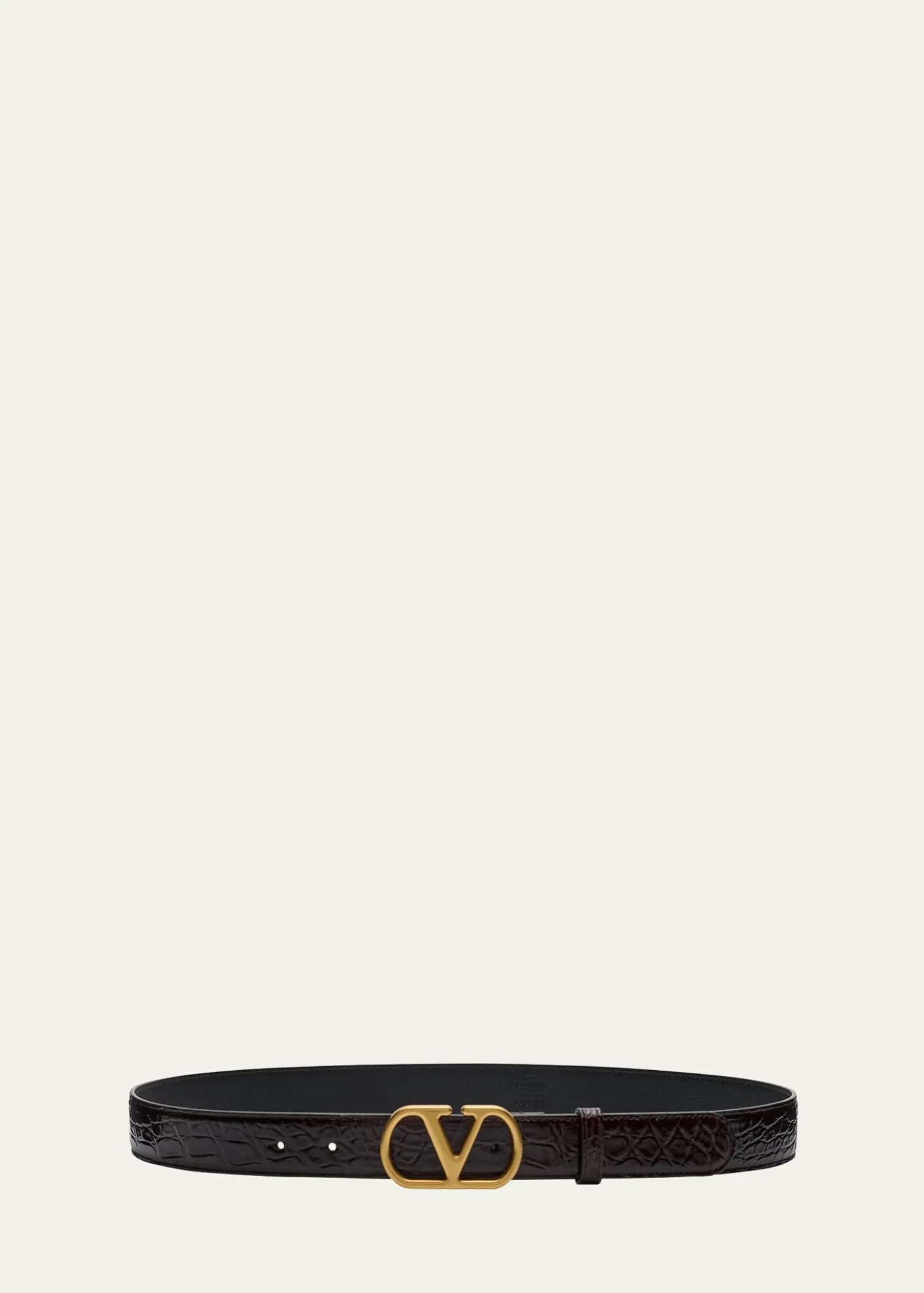 Valentino GaravaniVLogo Signature Crocodile Belt, 30mm