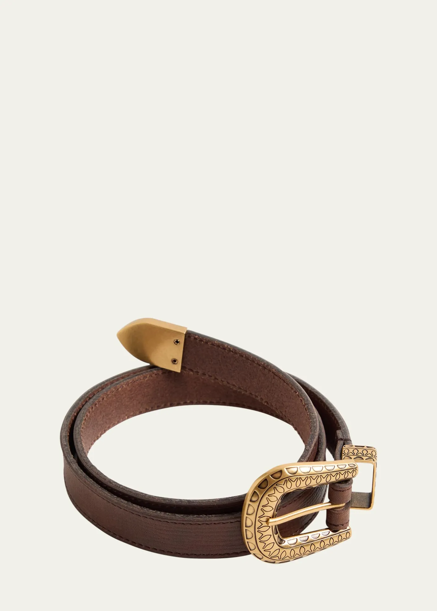 Valentino GaravaniVLogo Signature Engraved Leather Belt, 20mm