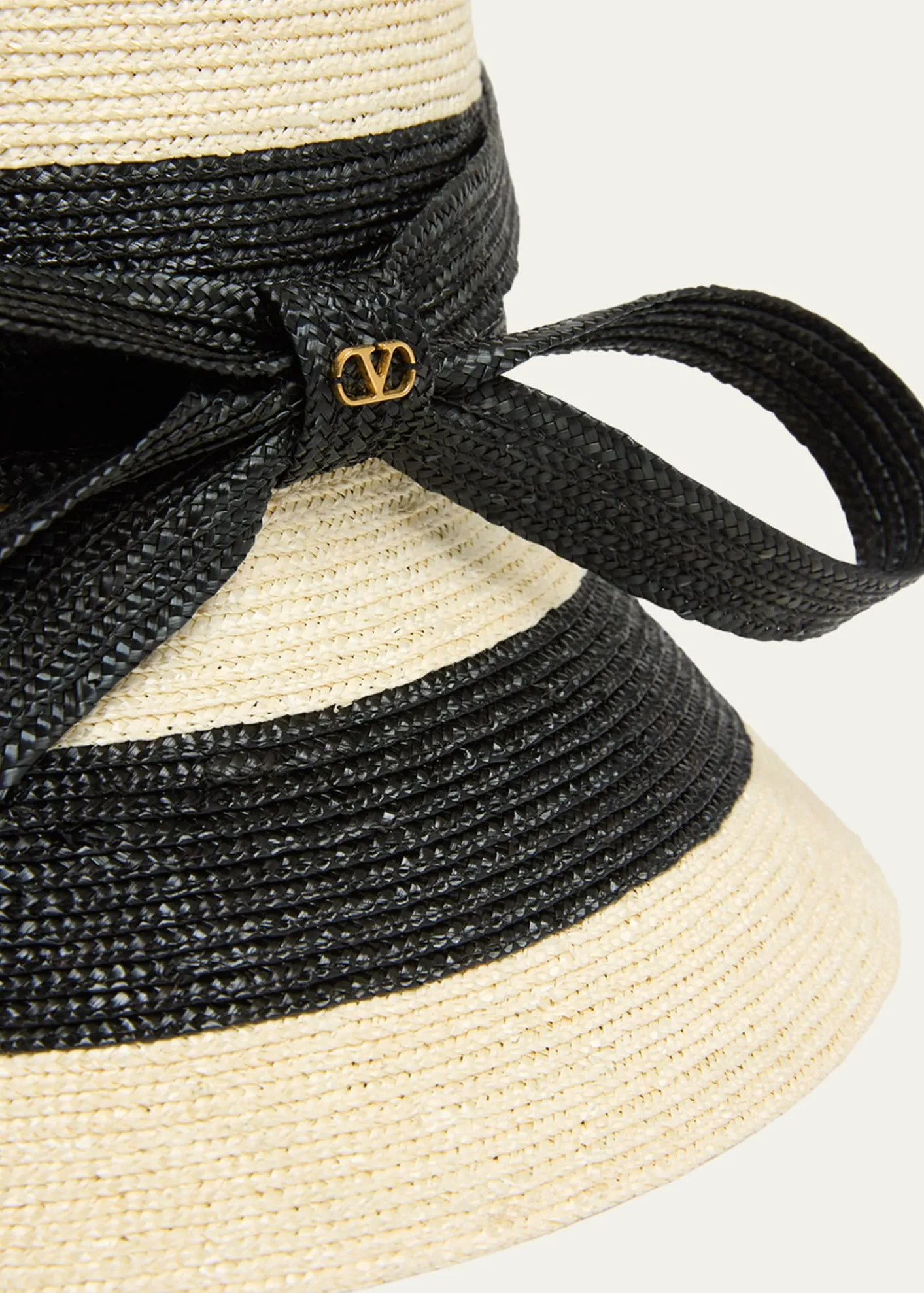 Valentino GaravaniVLogo Signature Straw Cloche Hat