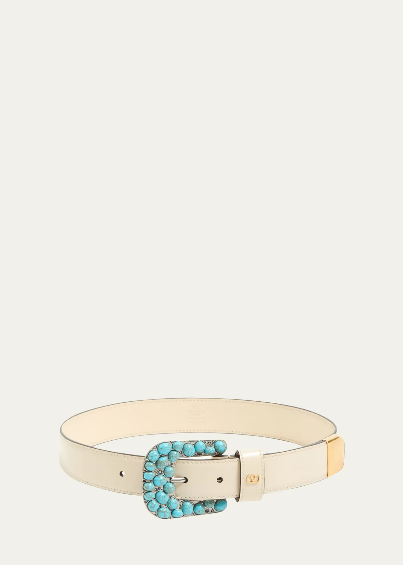Valentino GaravaniVLogo Signature Brushed Calfskin Belt, 30mm