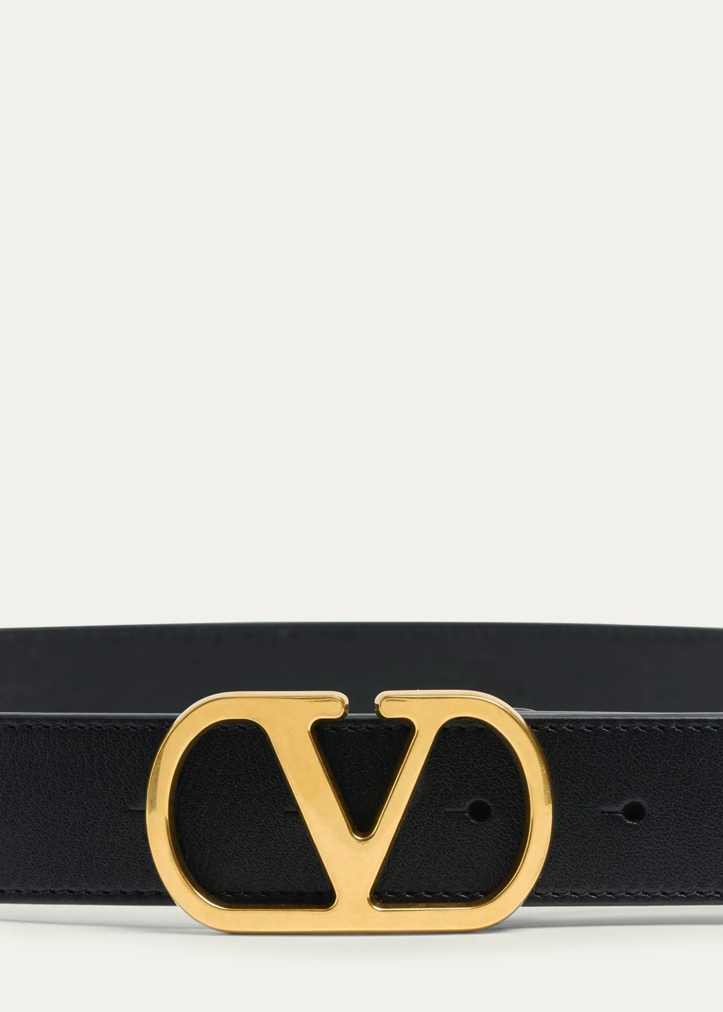 Valentino GaravaniVLogo Signature Leather Belt, 30mm
