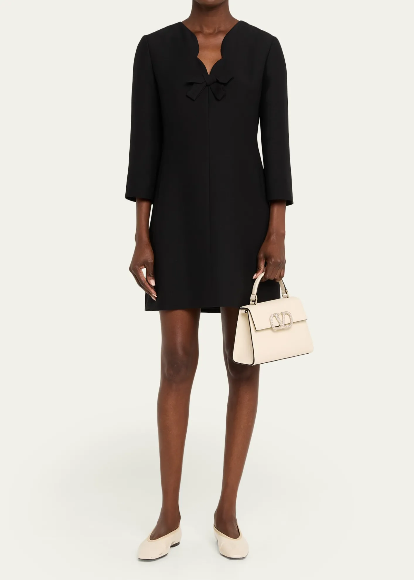 Valentino GaravaniVsling Small Leather Top-Handle Bag with Jewel VLogo