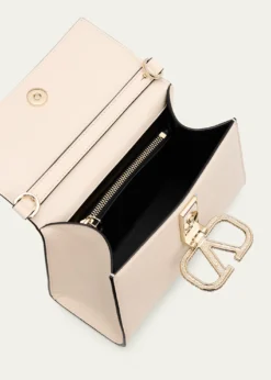 Valentino GaravaniVsling Small Leather Top-Handle Bag with Jewel VLogo