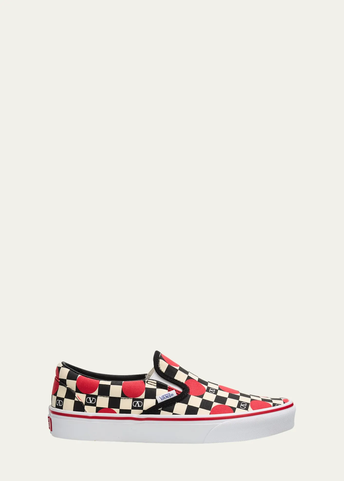 Valentino Garavanix Vans Classic Slip-On Checkerboard Shoes