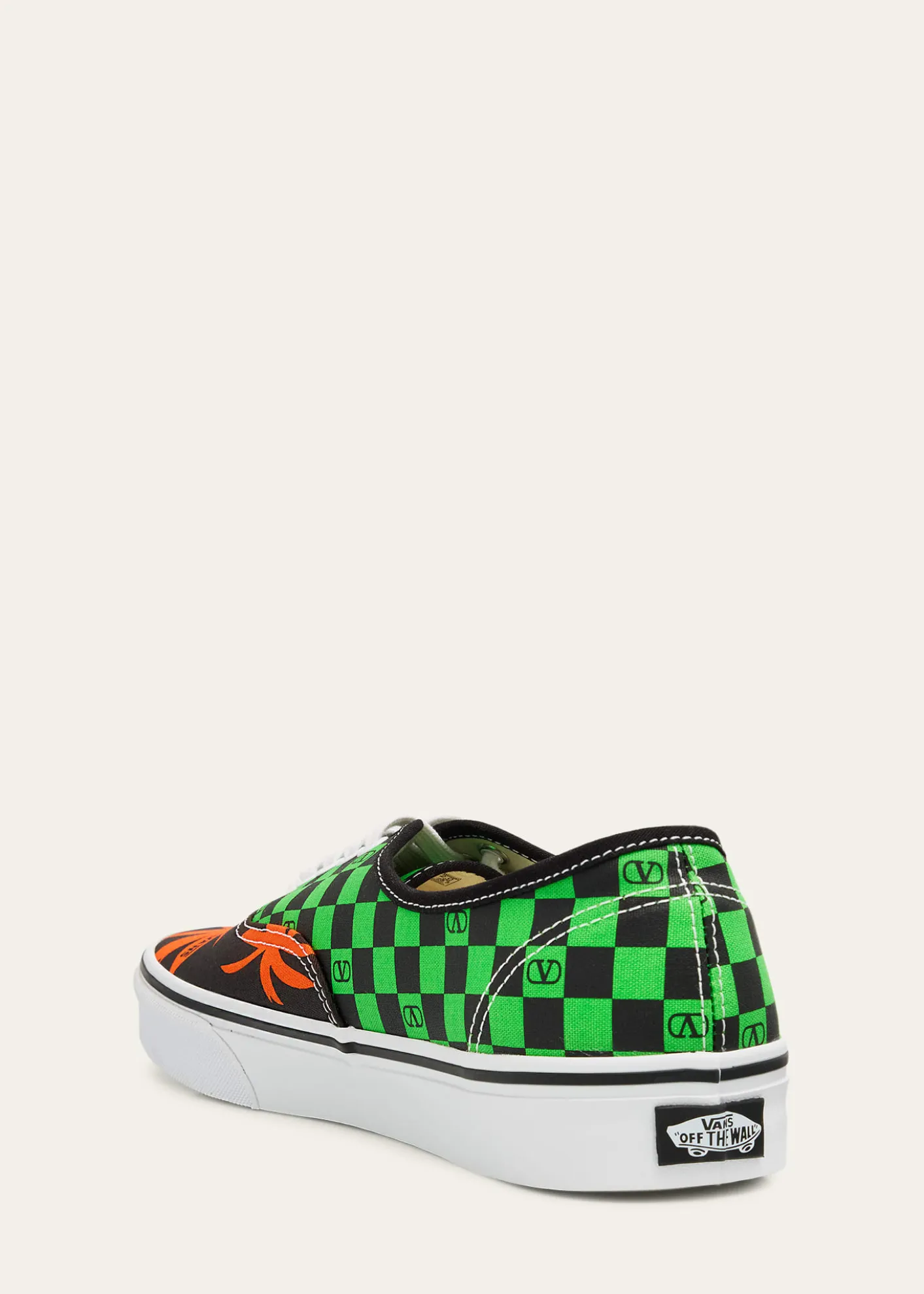 Valentino Garavanix Vans Men's Tess St VLogo Tropical Canvas Low-Top Sneakers