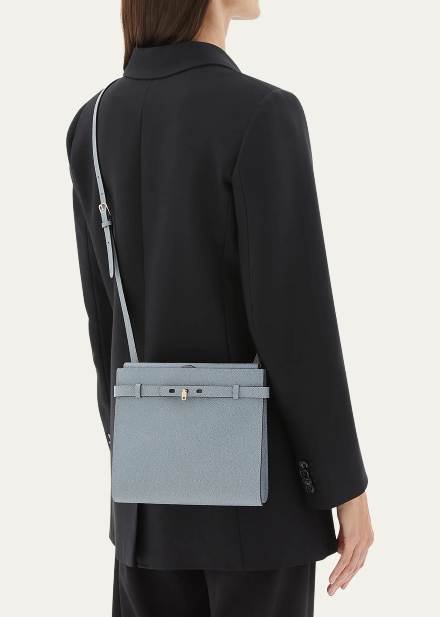 ValextraB-Tracollina Leather Shoulder Bag