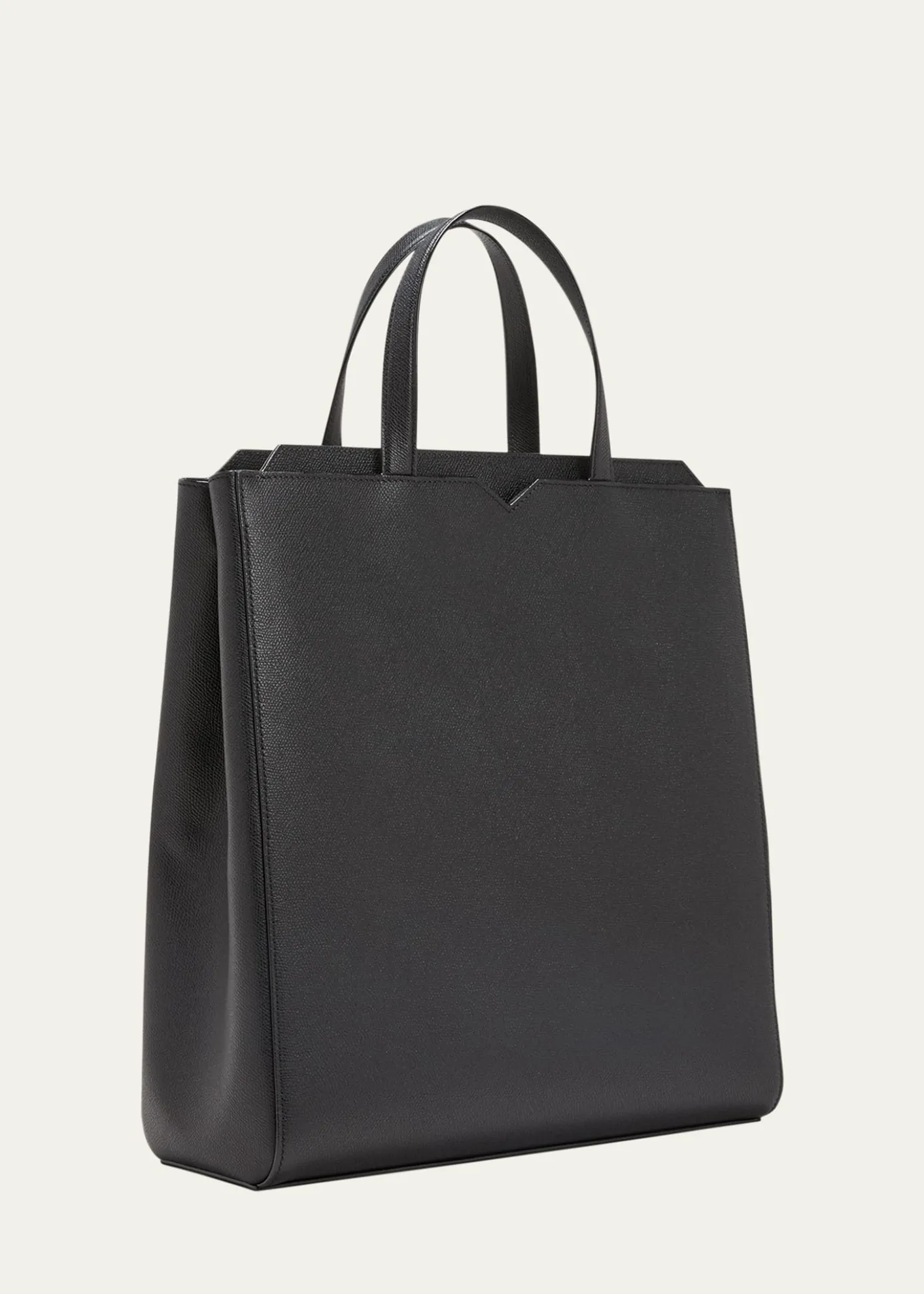 ValextraMen's V-Line Calfksin Tote Bag