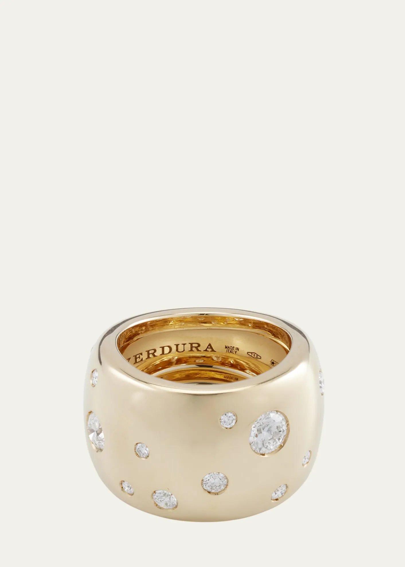Verdura18K Yellow Gold Diamond Constellation Band Ring