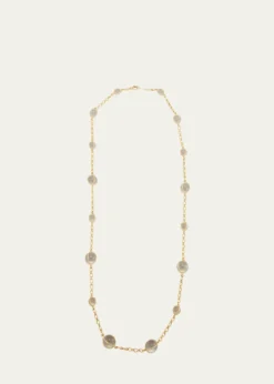 Verdura18k Yellow Gold Rock Crystal Bubbles Necklace