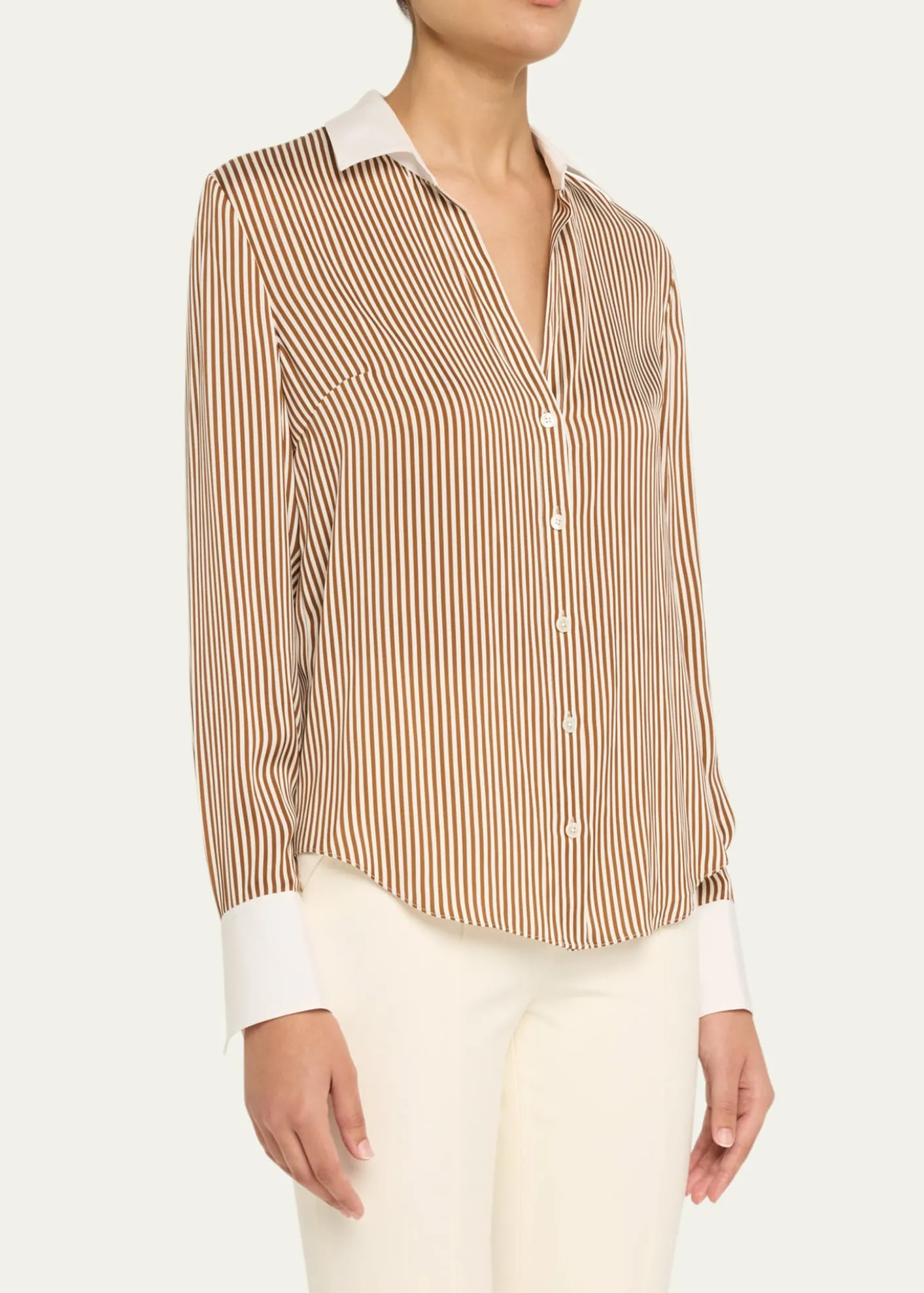Veronica BeardAmelia Stripe Button-Front Shirt