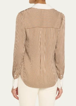 Veronica BeardAmelia Stripe Button-Front Shirt