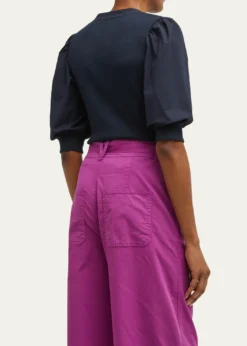 Veronica BeardCoralee Puff Sleeve Button-Front Top