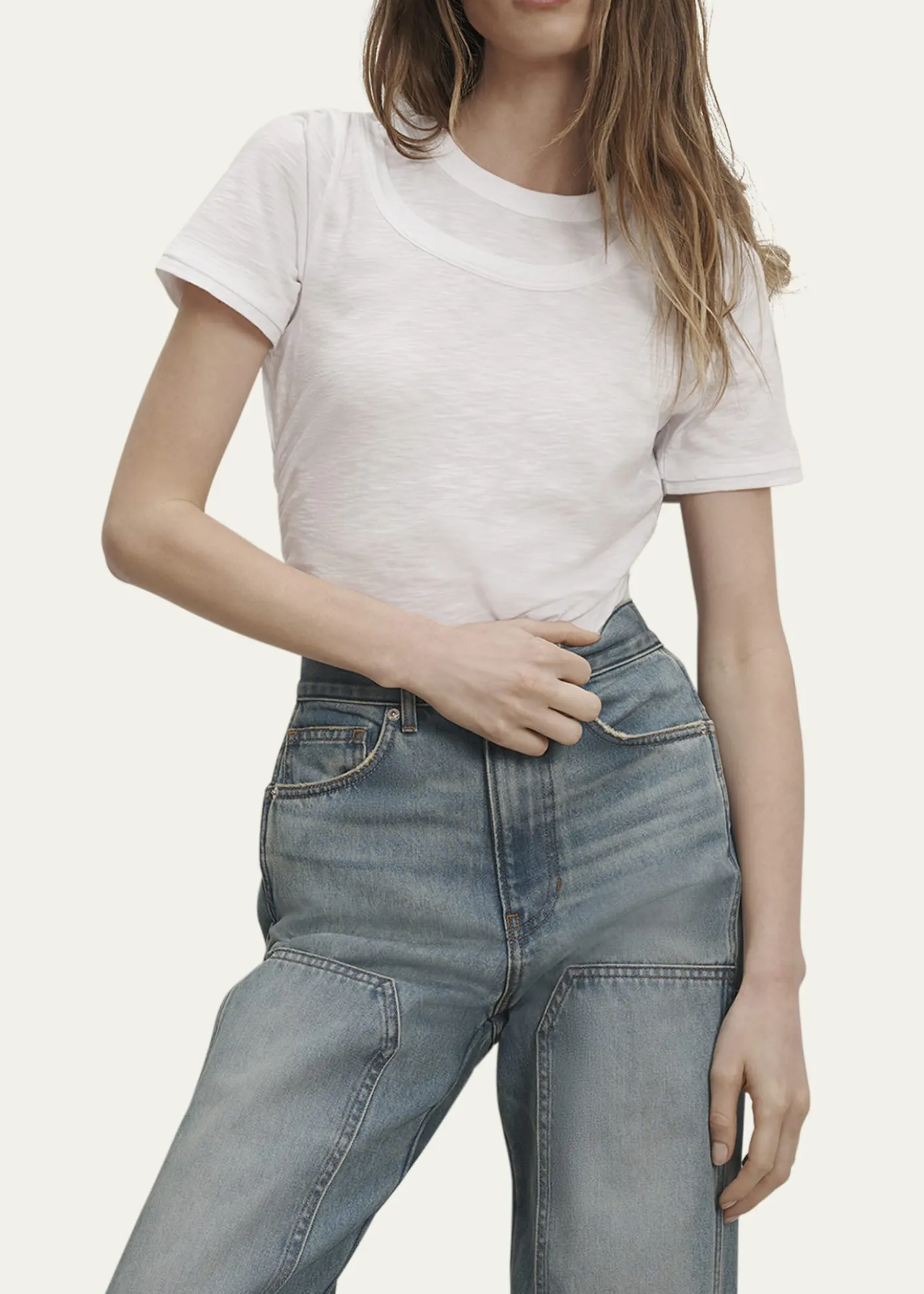 Veronica BeardDamian Layered Short-Sleeve Knit Top
